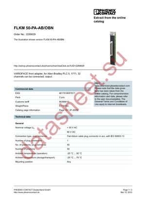 2289829 datasheet  